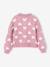 Gilet jacquard coeurs fille beige doré+lilas+vieux rose 7 - vertbaudet enfant 