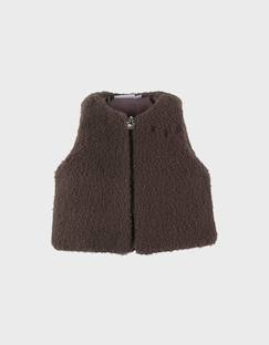 Bébé-Manteau, combipilote, nid d'ange-Manteau-Veste sans manches en sherpa