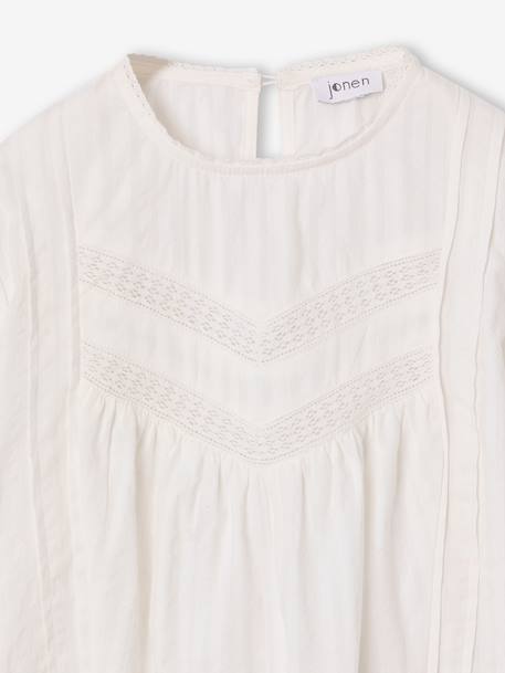 Blouse fille écru 3 - vertbaudet enfant 