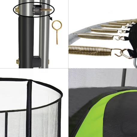 Trampoline de jardin ø 430cm + filet de sécurité - punchi 430 vert Green 3 - vertbaudet enfant 