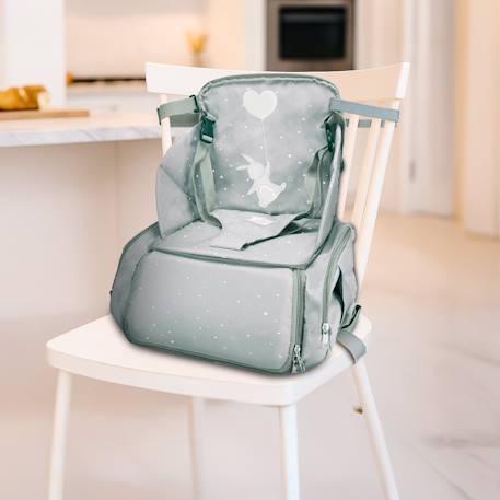 Réhausseur voyage 2 en 1 sac isotherme sushi Gris+Rose 2 - vertbaudet enfant 