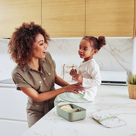 Boîte à lunch enfant en matériau bio naturlunch fr Green 4 - vertbaudet enfant 