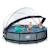 Piscine couverte wood ø360x76cm avec pompe filtrante Gris+Vert 6 - vertbaudet enfant 
