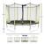 Trampoline jardin ø 360?cm + filet + échelle - jumpi 360 - noir/vert Green 3 - vertbaudet enfant 