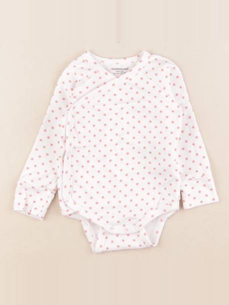Body - 6 mois Blanc, rose 1 - vertbaudet enfant 
