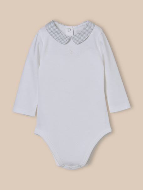 Bébé-Body bébé col à carreaux - coton biologique