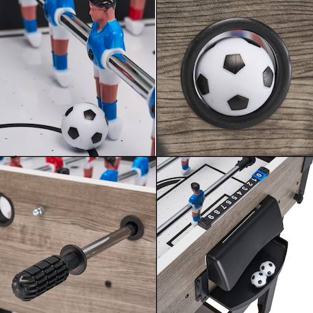 Kangui table de jeux 4 en 1 - babyfoot barres télescopiques, ping pong, hockey, basket Grey 4 - vertbaudet enfant 