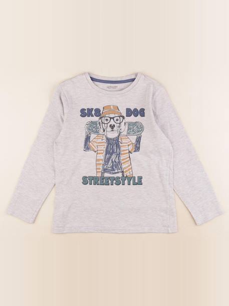 Tee-shirt - 8 ans Gris 1 - vertbaudet enfant 