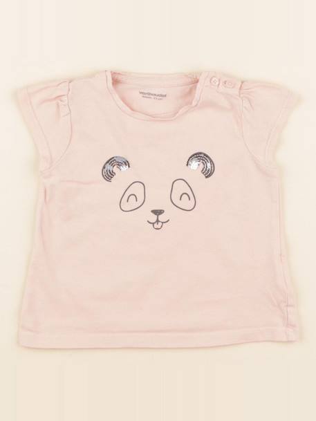 Tee-shirt - 9 mois Rose 1 - vertbaudet enfant 