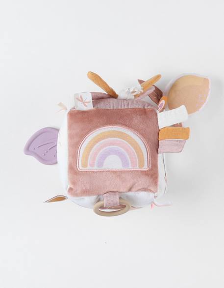 Cube d'activités popsie gigi & louli en veloudoux® Rose, écru, ocre 6 - vertbaudet enfant 
