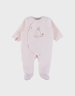 -Pyjama bébé en velours avec broderie lapin