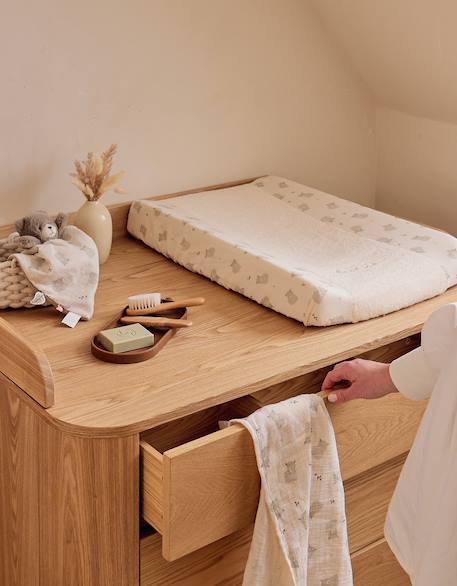 Housse de matelas à langer en éponge épaisse Ecru 4 - vertbaudet enfant 