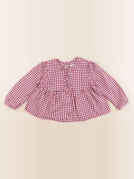 Blouse - 3 ans Blanc, violet 1 - vertbaudet enfant 
