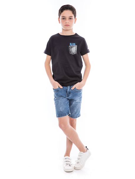T-shirt pur coton organique nampty garçon Black+Blue+Grey+White 4 - vertbaudet enfant 
