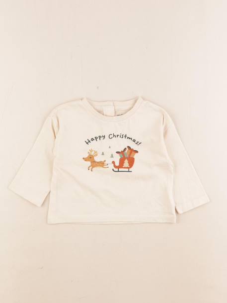 Tee-shirt - 6 mois Beige 1 - vertbaudet enfant 