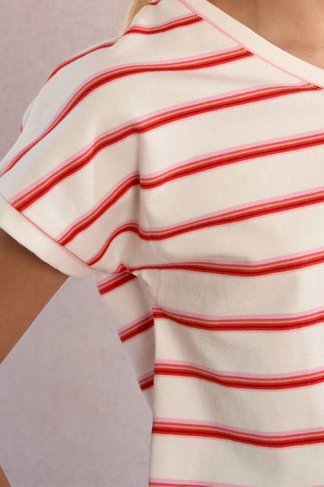 T-shirt à rayures Offwhite 2 - vertbaudet enfant 