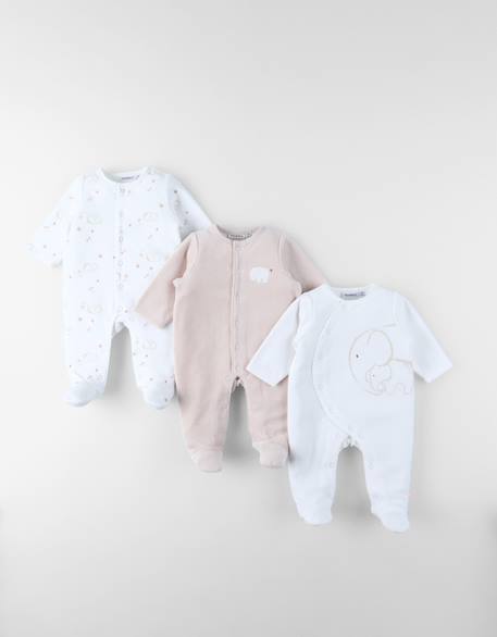 Lot de 3 dors-bien en velours White 1 - vertbaudet enfant 