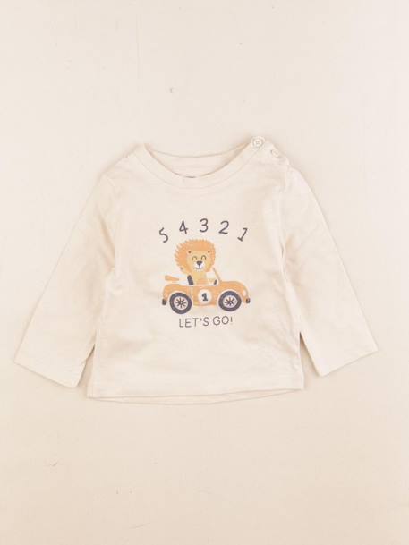Tee-shirt - 3 mois Beige 1 - vertbaudet enfant 