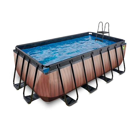 Piscine 400x200x122cm avec pompe filtrante à sable Marron 1 - vertbaudet enfant 