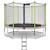 Trampoline jardin ø 360?cm + filet + échelle - jumpi 360 - taupe/vert Beige 1 - vertbaudet enfant 