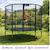 Trampoline ø 300cm + filet de sécurité + échelle + kit ancrage - punchi 300 vert Green 2 - vertbaudet enfant 