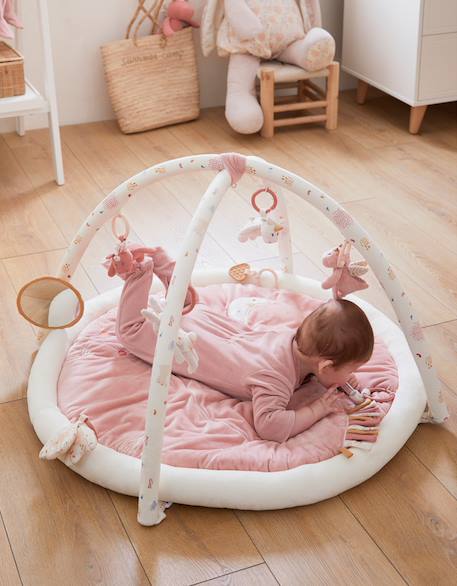 Tapis d'éveil veloudoux lina & joy Rose, blanc 2 - vertbaudet enfant 