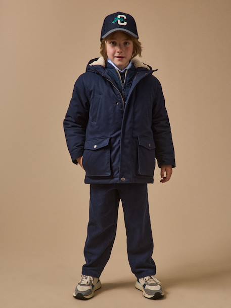 Parka 3 en 1 garçon Marine+Moka 5 - vertbaudet enfant 