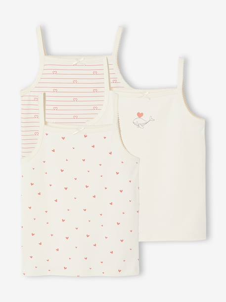 Fille-Sous-vêtement-T-shirt-Lot de 3 débardeurs fille