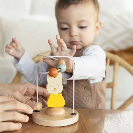 Jouet en bois labyrinthe à perles Multicolor 3 - vertbaudet enfant 