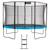 Trampoline de jardin ø 360cm + filet de sécurité + échelle - punchi 360 bleu Blue 2 - vertbaudet enfant 