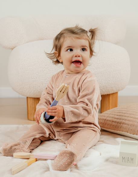 Pyjama bébé en velours Pink 3 - vertbaudet enfant 