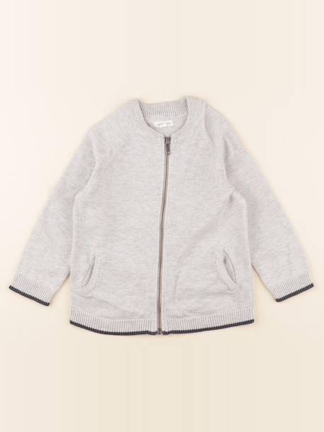 Gilet - 4 ans Gris 1 - vertbaudet enfant 