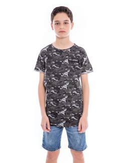 Garçon-T-shirt, polo, sous-pull-T-shirt-T-shirt motif militaire nimon garçon