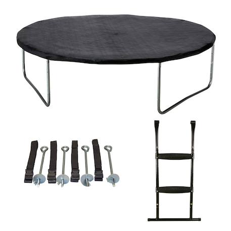 Trampoline ø 300cm + filet + échelle + bâche + kit ancrage - punchi 300 vert Green 5 - vertbaudet enfant 