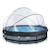 Piscine couverte wood ø360x76cm avec pompe filtrante Gris+Vert 2 - vertbaudet enfant 