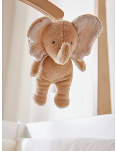 Mobile musical bras en bois - bali moka & snow Ecru, blanc, beige 5 - vertbaudet enfant 