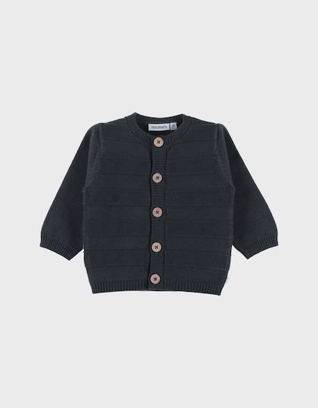 Cardigan en tricot navy Blue 1 - vertbaudet enfant 