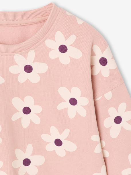 Sweat fille col rond écru+ivoire+rose pâle+taupe 9 - vertbaudet enfant 
