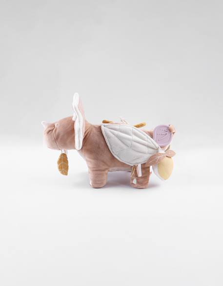 Peluche d'activités popsie en veloudoux® et mousseline de coton Rose, écru, ocre 4 - vertbaudet enfant 