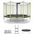 Trampoline ø 360?cm + filet + échelle + bâche + kit d'ancrage - jumpi 360 Green 1 - vertbaudet enfant 