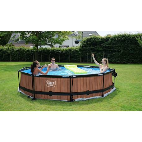 Piscine wood ø360x76cm avec pompe filtrante Vert 6 - vertbaudet enfant 