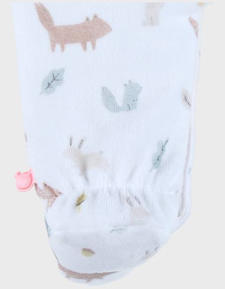 Pyjama bébé en velours à motifs White 5 - vertbaudet enfant 