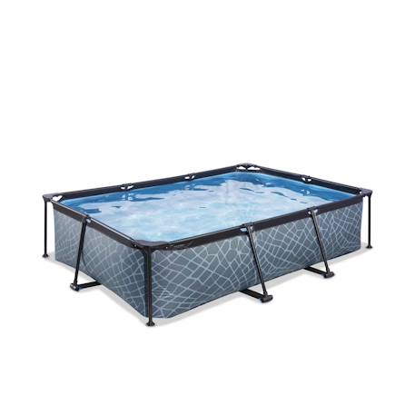 Piscine tubulaire rectangulaire 300x200x65cm avec pompe filtrante Gris 1 - vertbaudet enfant 