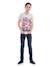 T-shirt col v nogota garçon Blue+Grey 8 - vertbaudet enfant 