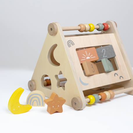Triangle d'activité en bois 12 mois et plus Multicolor 2 - vertbaudet enfant 