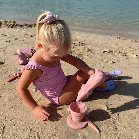 Pichet de plage crocodile en silicone Dusty rose 4 - vertbaudet enfant 