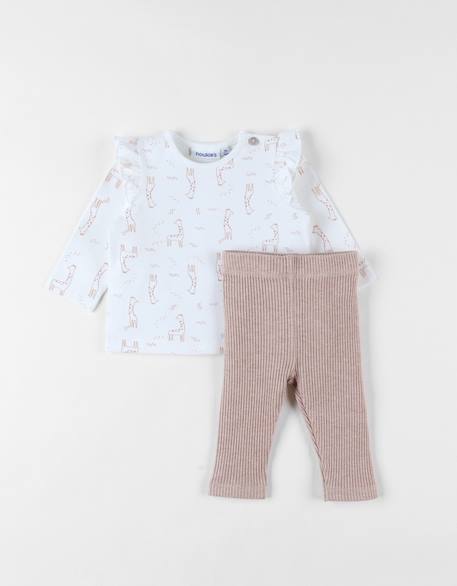 Lot t-shirt + legging jersey White 1 - vertbaudet enfant 