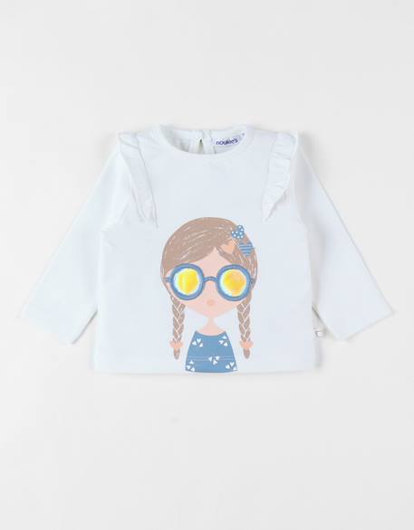 T-shirt fille White 5 - vertbaudet enfant 