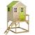 Maisonnette enfant extérieur en bois tinni avec plateforme Brown 2 - vertbaudet enfant 