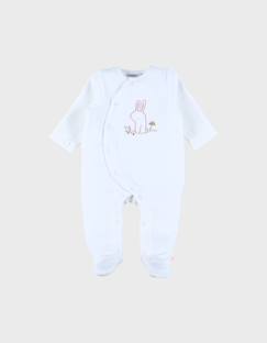-Pyjama bébé en velours avec broderie lapin